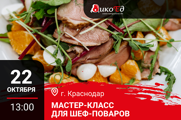 Краснодар. Мастер-класс «Дичь. Предложение банкетного меню»